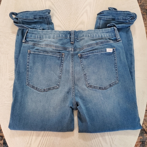 Jen7 Tapered Ankle Tie Jeans Size 10 - Picture 4 of 9